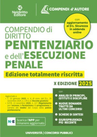 Compendio di diritto penitenziario e dell'esecuzione penale 2025 C. Cataneo