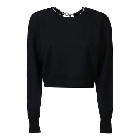 Paco Rabanne Round neck Strik Sort, Dame Striktrøjer