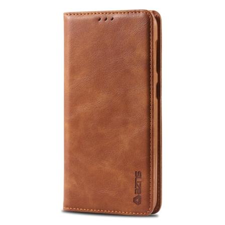 Støtdempende AZNS Wallet-deksel - Samsung Galaxy A10 Ljusbrun