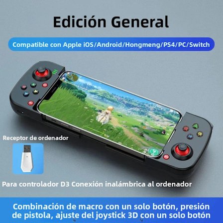 Musta D3 Teleskooppinen Peliohjain Apple iOS Android PUBG Switch PS4 Langaton BT 5.0 Ohjain Joystick Puhelinpeleihin Camouflage
