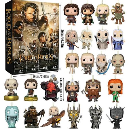 Julekalender, produkt "Ringenes Herre" juleferie juletræspynt akryl dekorativt vedhæng, julekalender - Perfet