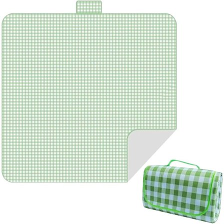 200 x 200 cm Vedenpitävä Piknikhuopa, Taitettava Ulkoilmapiknikhuopa Kahvalla Rannalle Puutarhaan Matkustamiseen Retkeilyyn Vaellukseen