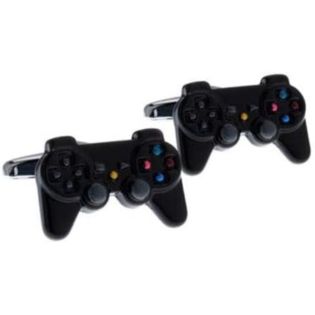 Mansjettknapper for skjorte Konsollkontroller Svarte mansjettknapper for skjorter |For menn og barn| Gaver til konfirmasjoner, dåp og andre 