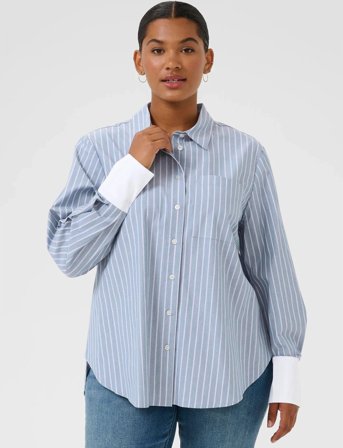 Kaffe Curve Kcmelina Shirt - Blue - 44