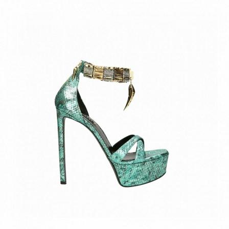 Roberto Cavalli, Sandals Niebieski, Kobieta, Rozmiar: 36 EU