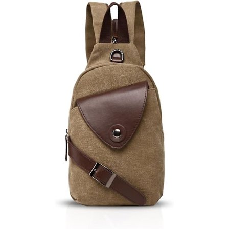 Unisex Brysttaske Herre Dame Rygsæk Sling Bag Lærred Skuldertaske Skoletaske Crossbody Taske Til Forretning Universitet Skole Cykling Camping Rejse 