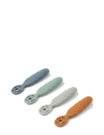 Liewood Caelia Baby Learning Spoon 4-Pack - Blue - ONE SIZE