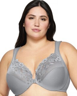 Forknappet bøyle-bh, WonderWire Grå - B95 - Glamorise