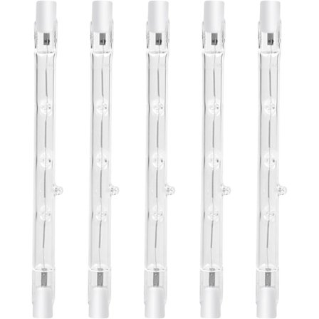 100W 118mm R7s Dimbar Halogenpære Blyant Varmhvit 2800K R7s Lineær 1500lm Spotlight AC220-240V (5 stk)