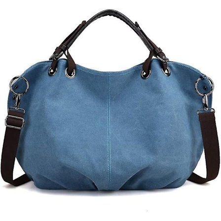 Dametøj Casual Skuldertaske Stor Kapacitet Håndtaske Rejsetaske Blå