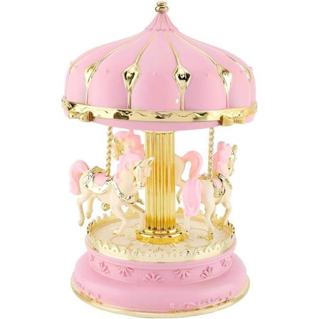 Karrusel Musikboks Romantisk Musik Håndværk 3 Heste Karrusel Musik B