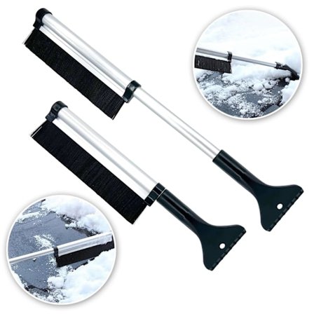 2 i 1 Bilskraber til Forrude Multifunktionel Udtrækkelig Bilsnebørste Tilbehør Aftagelig Sneskovl