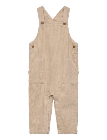 Mango Long Corduroy Dungarees - Beige - 9-12M