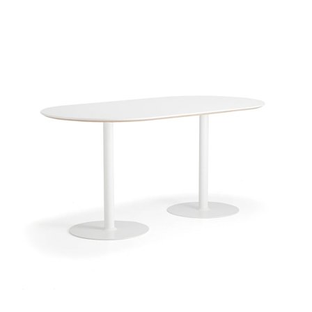 Barbord METRIC, oval, 2000x1000x900 mm, vit