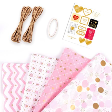 Blankt papper med glänsande beläggning, mjukt metallpulver, presentpapper, DIY,