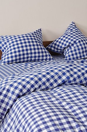 Jotex - Tyynyliina 2-pack 50x60 Cm Orgaaninen Kirkkaansininen/valkoinen Kirkkaansininen/valkoinen - LAUREN - Osta Tyynyliinat Jotex