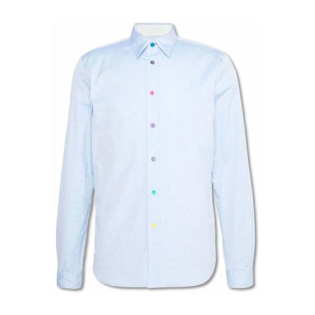 Paul Smith LS Tailored Fit Shirt Multi Buttons Blå, Herre Skjorter