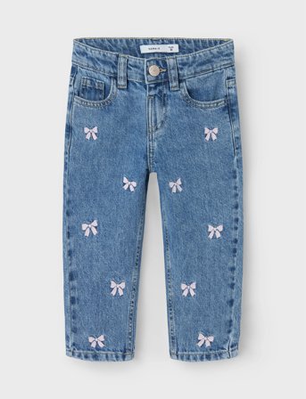 name it Nmfbella Mom Emb Jeans 3285-Be Noos - Blue - 80