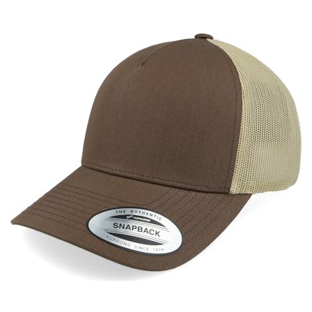 Yupoong - Brown - trucker - Cap - Retro Brown/Khaki A-Frame Trucker - Hatstore