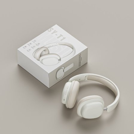 Trådlösa over-ear-hörlurar med dubbla drivrutiner, IPX4, Bluetooth 5.2 | Snabbladdande USB-C-hörlurar | Dubbla mikrofoner med brusreducering (vit)