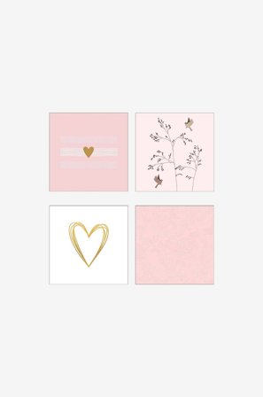 Paperproducts Design - Servietter PPD Mikset No16 4 stk 20-pk - Rosa - Servietter - Fra Homeroom