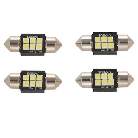 400 Lumen LED-lamper for innvendig bilbelysning Skiltlys Kupollys Kartlys Dørlys 31mm Festoon De317