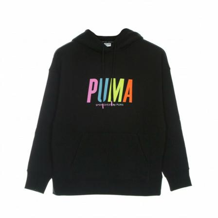 Puma, graphic hoodie Czarny, Kobieta, Rozmiar: S