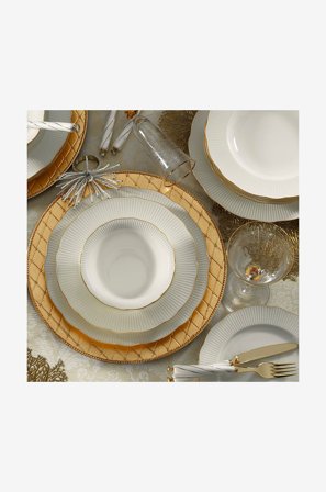 Hermia - Middagsservise (24 deler) - Hvit - Servise sett - Fra Homeroom