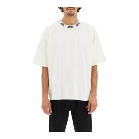 Diesel t-shirt with branded neckline Hvid, Herre T-shirts