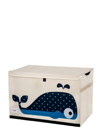 Storage Basket With Lid Blue 3 Sprouts