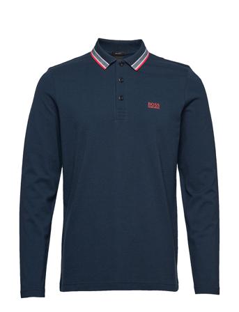 Plisy Polos Long-sleeved Blå BOSS