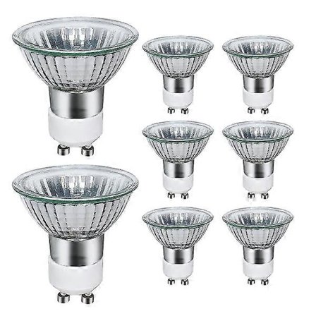Pakke med 8 GU10 halogenlamper, 220V GU10 halogen spotlight lamper 2800K varm med [DB]