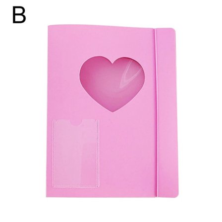 A5 Pärmar Album Kpop Card Binder Fotoalbum Fotokortshållare album shell-light red One-size