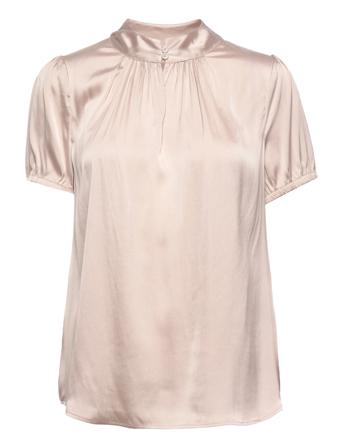 3176 Matt Pre - New Prosi Top Blouses Short-sleeved Beige SAND
