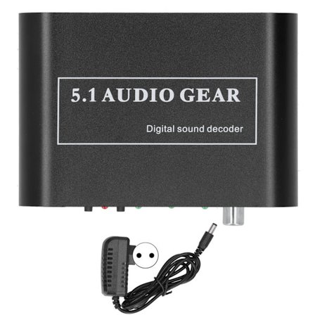 USB-port digital ljudavkodare omvandlare DTS/AC3/6CH LPCM till 5.1 analog utgång 2.1EU-kontakt 100-240V