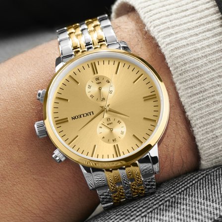 Leroy Kellan Stainless Steel Dual Time Watch for Men - Wrist watches