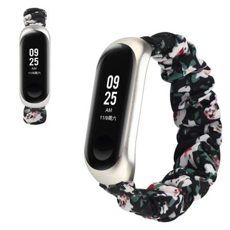 klæde trykning style rem til Xiaomi Mi Smart Band 4 / 3 - farverig blomst Multicolor