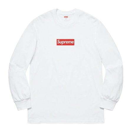 Supreme Long Sleeve Hvid, Herre Langærmet
