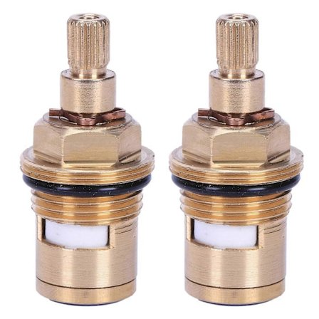 2 stk. Erstatning messing keramisk skive kranventil innsats pakning patron kvart omdreining