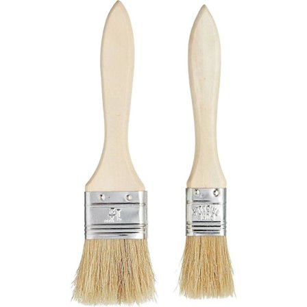 Bredt Bagesæt i Træ (2 Dele), Brun