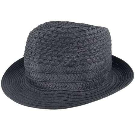 Seeberger - Svart trilby Hatt - "Paperbraid Mix Black Trilby " @ Hatstore