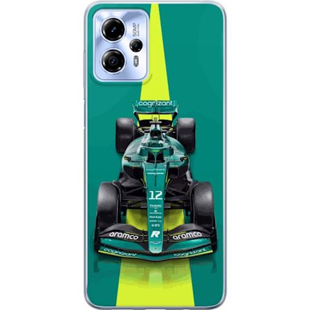 Kompatibelt Mobildeksel til Motorola Motorola Moto G13 Aston Martin Formel 1-bil i grønt racingdesign med moderne studiofølelse