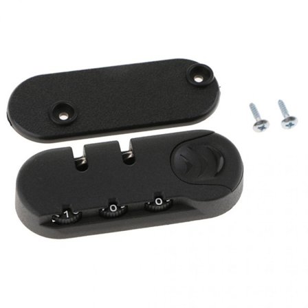 {xjxj} Sikkert bagagelås med 3-cifret kode, rejsetaske, kodelås, hængelås - Bærbar og let - DS-004A Sort