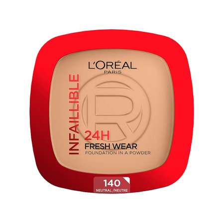 L'Oréal Paris Infaillible 24H Fresh Wear Foundation in a Powder Cool Undertone 30 ml 140 Neutral, Makeup, Ansigt, Foundation