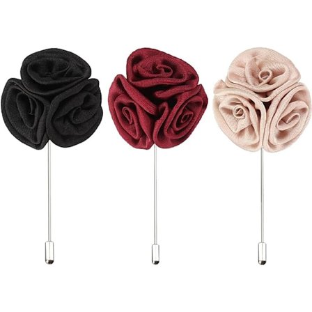 Roseblomst reversnål bryllupsfest corsage mænd mænd boutonniere L