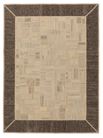 Kelim Patchwork Teppe Moderne Oransje/Brun (Ull, Persia)