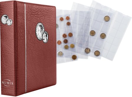 Leuchtturm NUMIS myntalbum - rød