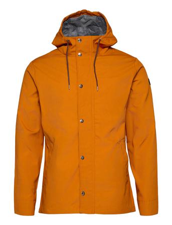 Hooded Jacket With Silver Trims Orange Revolution
