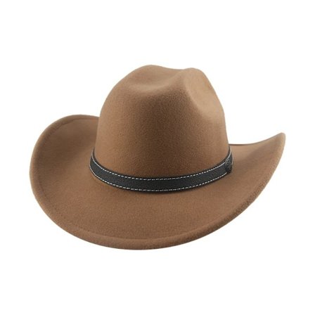 Cowboyhatt Dam Fedora Hattar Fedora Hattar Western Cowboy Cowgirl Casual Bälte Klänning Bröllop Dekorera Hatt Sombreros Sombrero