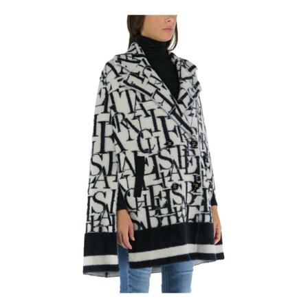 Elisabetta Franchi Coats Hvid, Dame Poncho